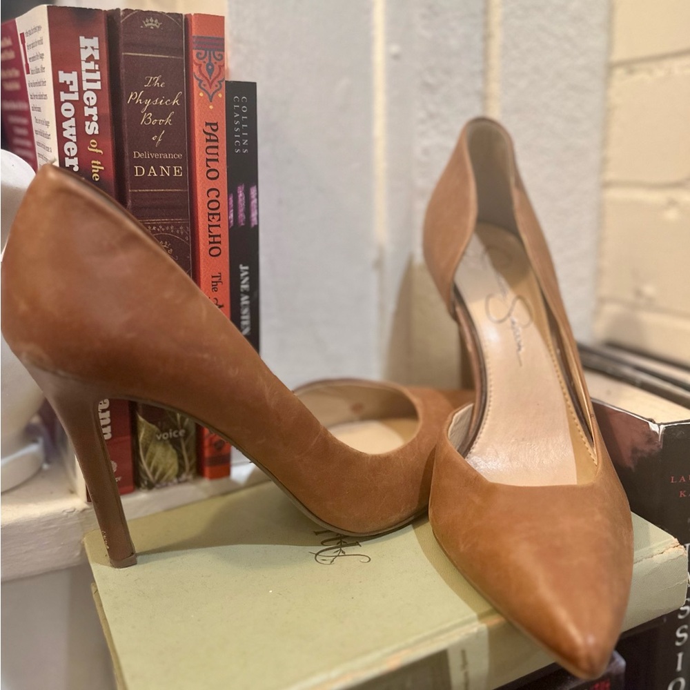 Jessica Simpson Brown Leather Heels